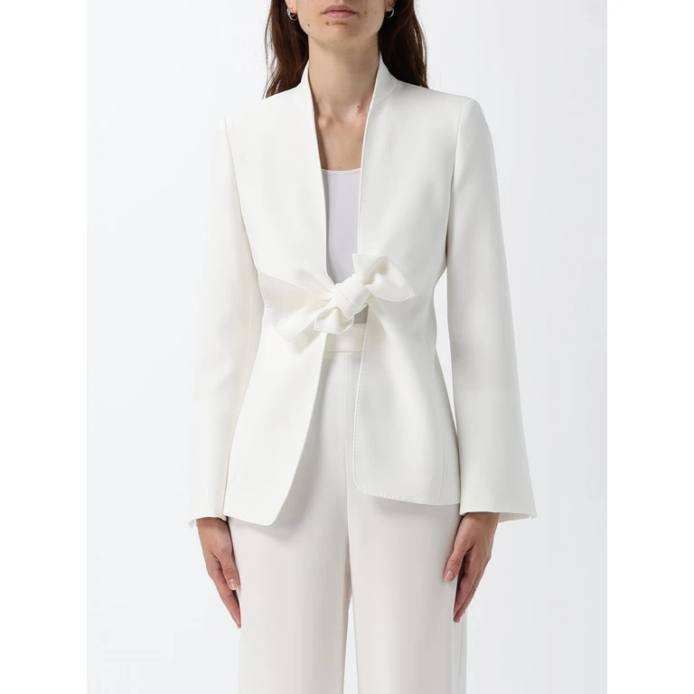 Slim Fit Short Cady Blazer with Tie Fastening (2621046041600017)