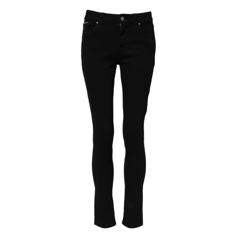 Dolce & Gabbana Black Cotton Skinny Mid Waist Denim Jeans Elastane Clothing - Women