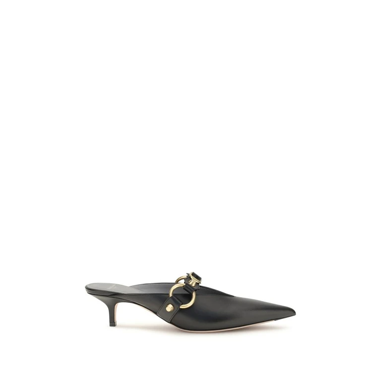 Balenciaga Black Calf Leather Bos Taurus Mules - Women