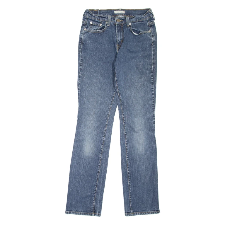 LEVI'S 505 Womens Jeans Blue Regular Straight Stone Wash W25 L31