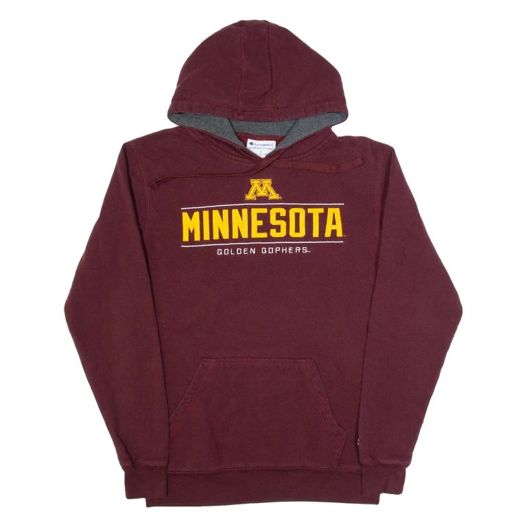 CHAMPION Minnesota Golden Gophers Mens Maroon Hoodie USA S