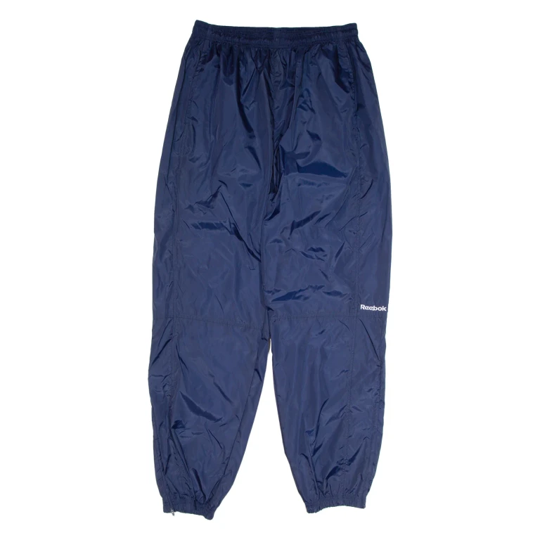 REEBOK Mens Track Pants Blue Tapered XL W30 L34