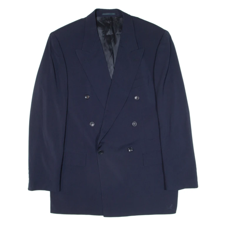 HUGO BOSS Mens Blazer Jacket Blue Knit Wool L