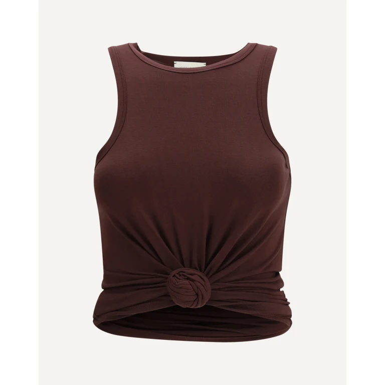 Knotted cotton tank Top Female 38