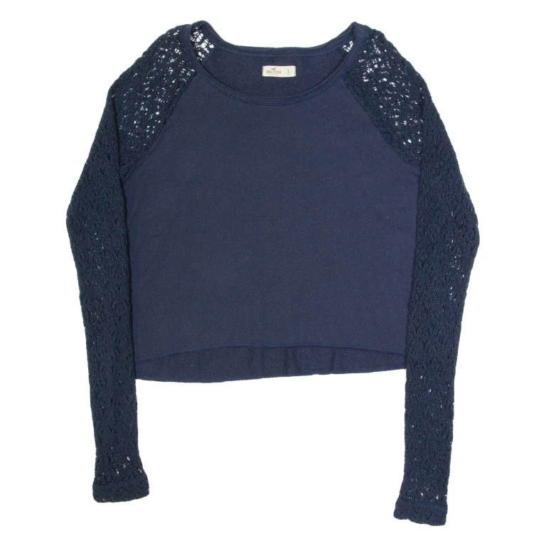 HOLLISTER Womens Jumper Blue Tight Knit L