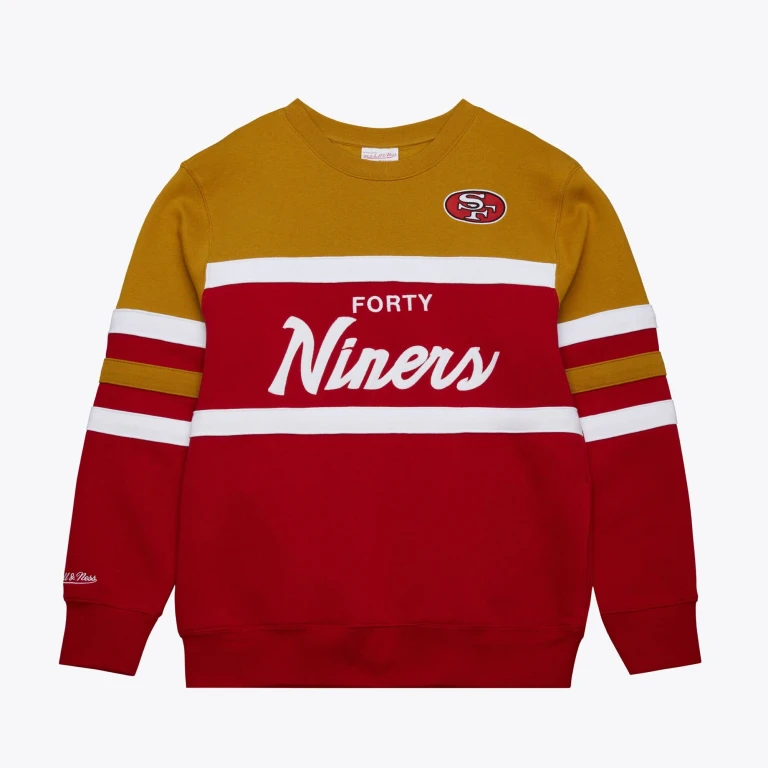 Men's NFL Head Coach Fleece Crew Vintage Logo 49Ers