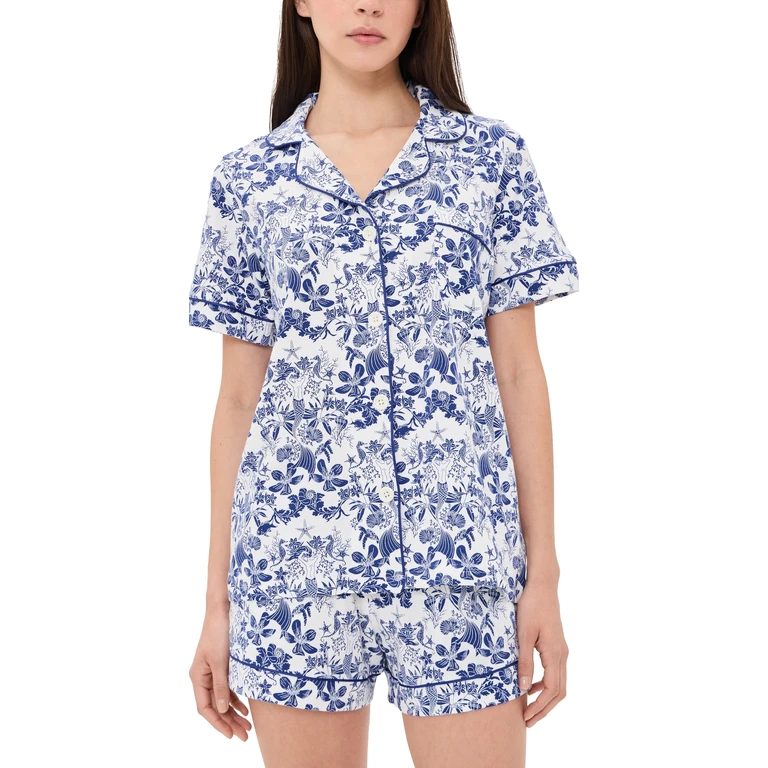 BedHead PJs Under The Sea Cropped Pajama Set Under the Sea M