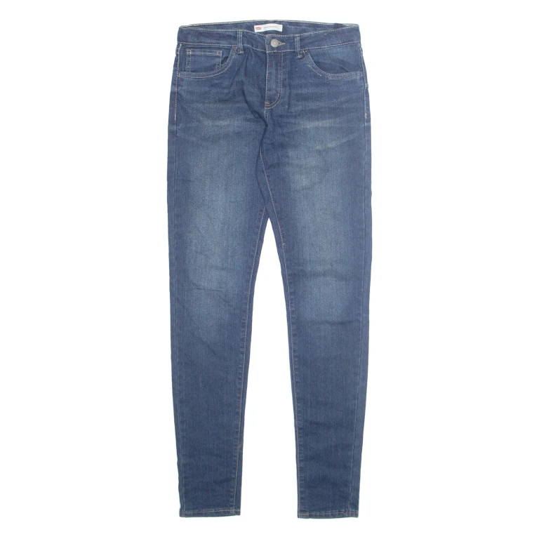LEVI'S 710 Womens Jeans Blue Regular Tapered Stone Wash W28 L32