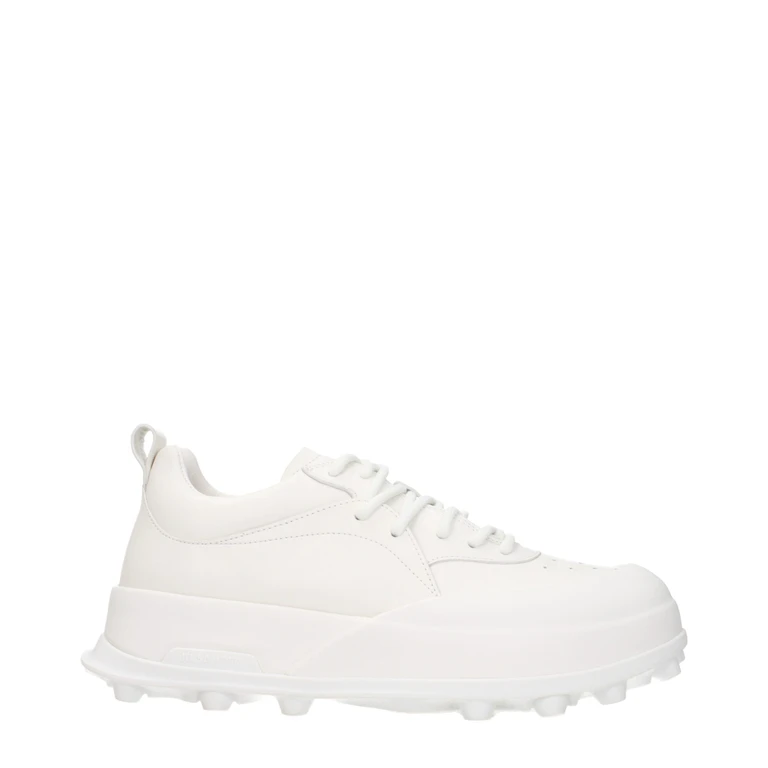 Jil Sander White Leather Sneakers - Men