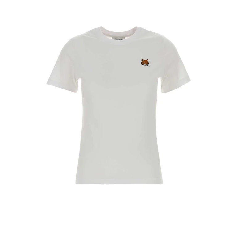 Maison Kitsune White Cotton T-Shirt Exterior - Women