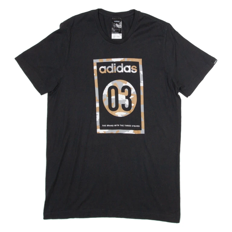 ADIDAS Mens T-Shirt Black S (SS2-121124-5083)