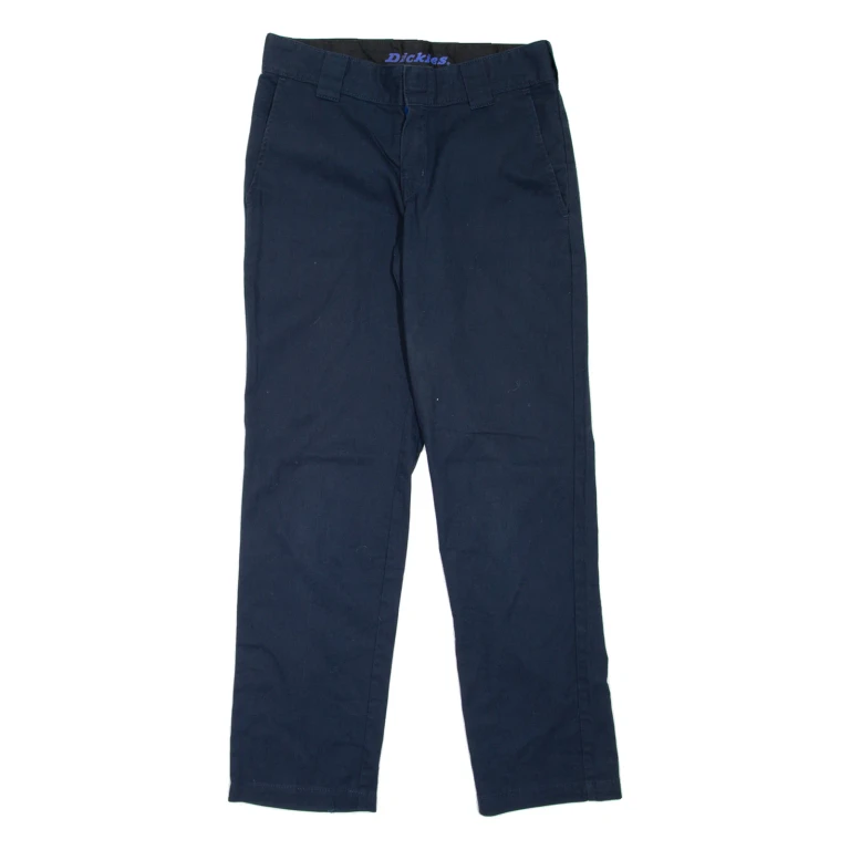 DICKIES Workwear Womens Trousers Blue Slim Tapered W30 L30
