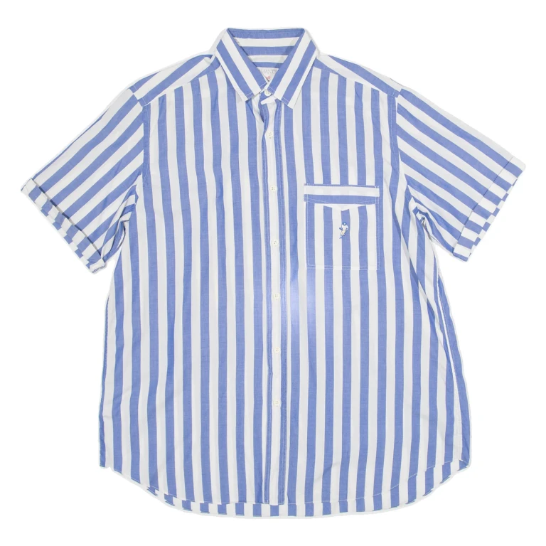 DIAMANT'S Womens Shirt Top Blue Striped M