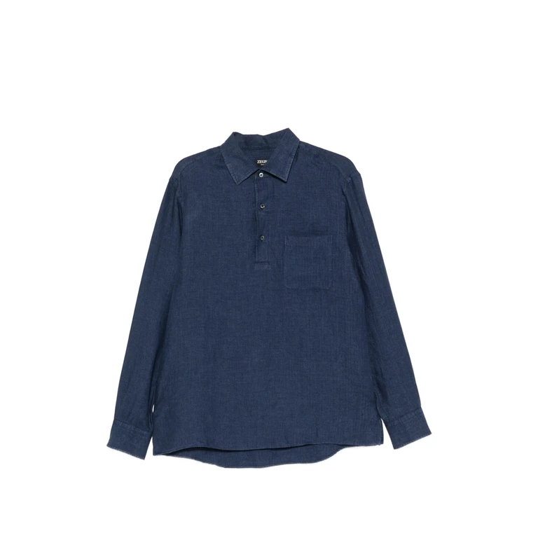 Zegna Button-up Chest-pocket Polo Shirt