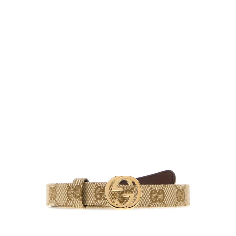 Gucci Gg Fabric Belt Vintagesand Cinture - Women