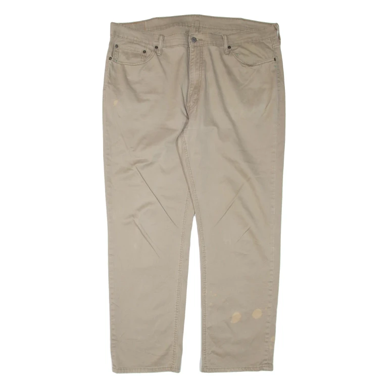 LEVI'S Mens Trousers Beige Regular Tapered W40 L32