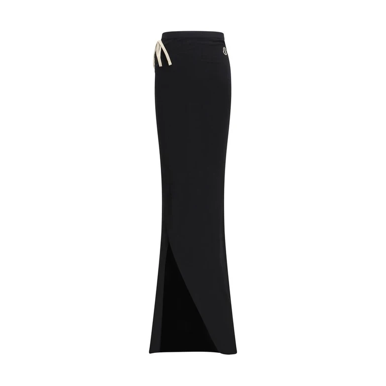 Black Cotton Long Skirt - Women