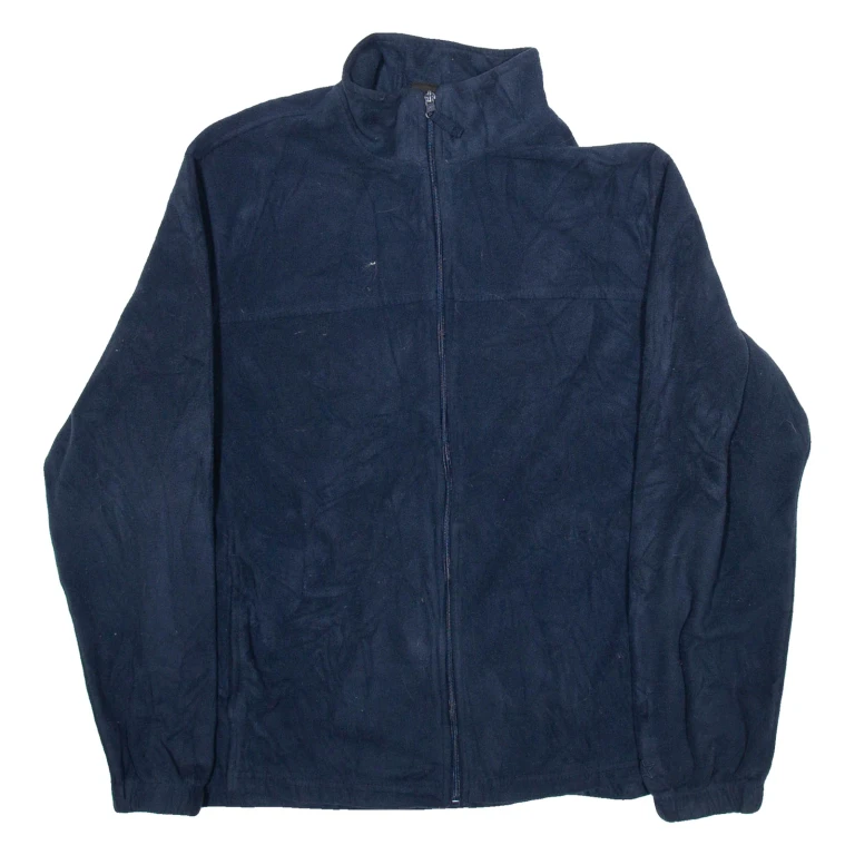 STARTER Mens Fleece Jacket Blue L