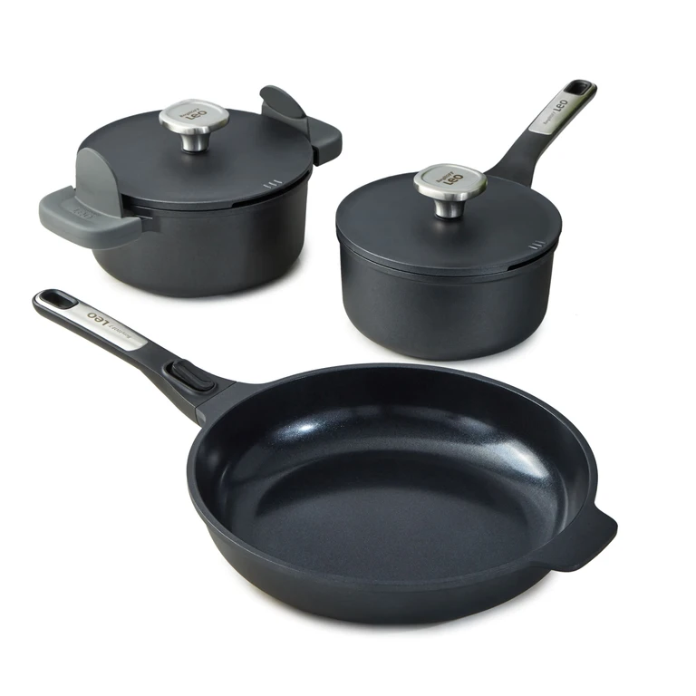Leo Phantom 5pc Nonstick Ceramic Cookware Set, Recycled