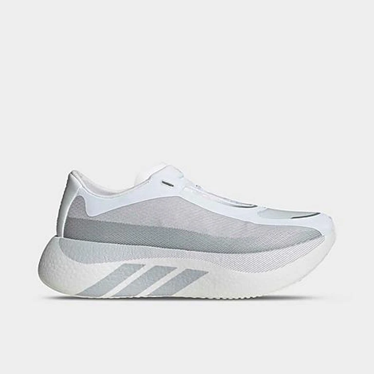 Men's Hyperboost Edge Running Shoes in Cloud White/Equipment Blue/Zero Metallic Size: 7.5