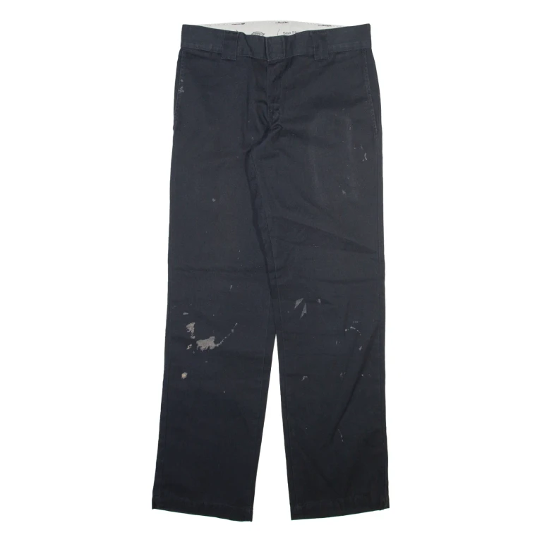 DICKIES Mens Trousers Black Slim Straight W30 L32