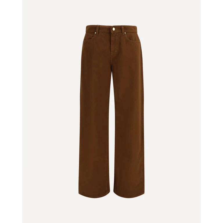 Max Mara Studio ピュアコットンサテン バギーパンツ