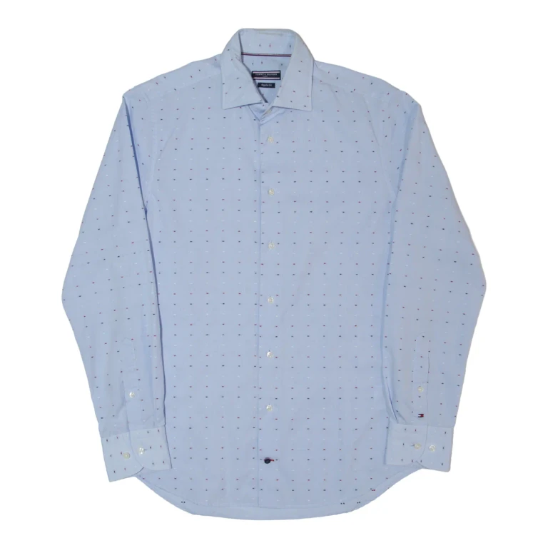 TOMMY HILFIGER Mens Shirt Blue Long Sleeve S