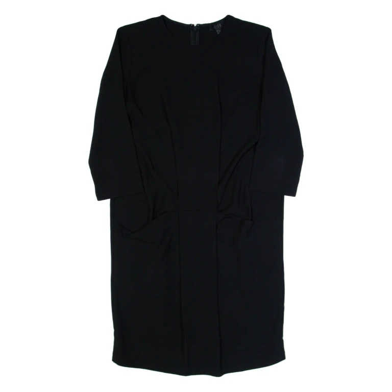 COS Womens Day Dress Black Long Sleeve Knee Length XS