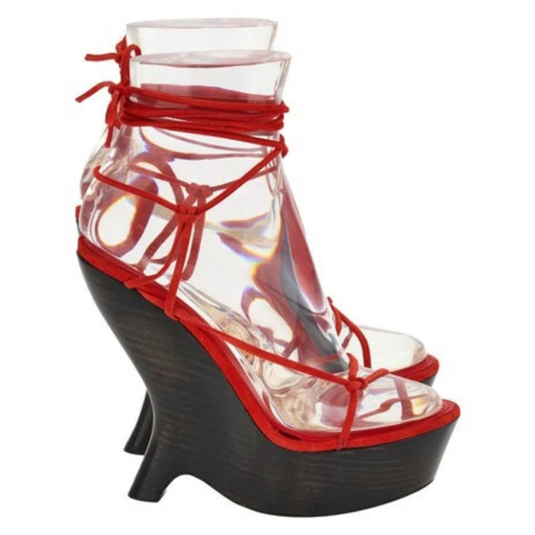 Ferragamo Frida Platform Wedge Sandals, Size 7 C