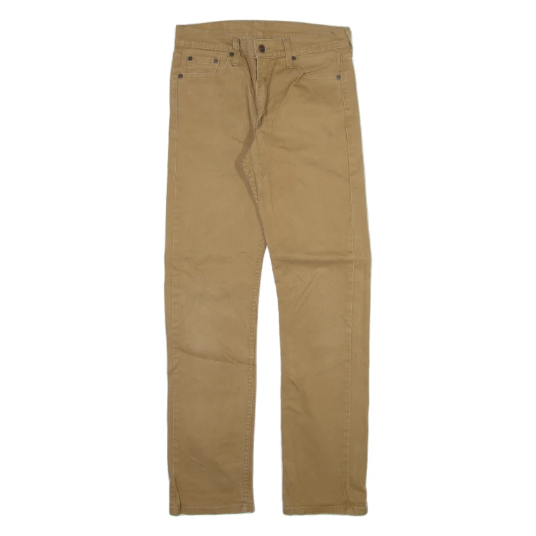 LEVI'S 513 Mens Trousers Beige Slim Straight W30 L32