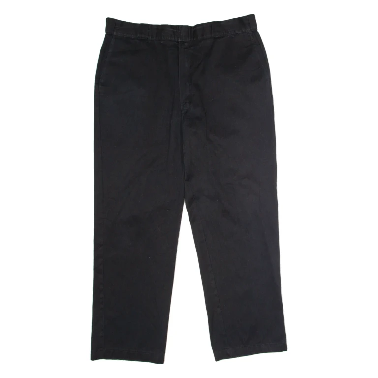 DICKIES Workwear Mens Twill Trousers Black Regular Straight W40 L32