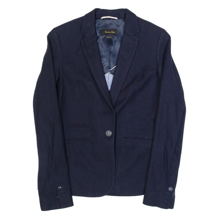 MASSIMO DUTTI Womens Blazer Jacket Blue S