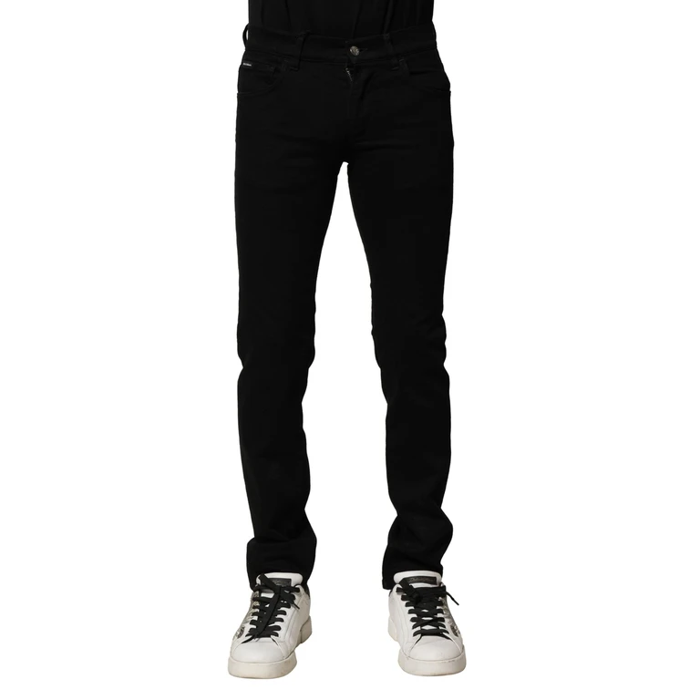 Dolce & Gabbana Black Cotton Stretch Skinny Men Denim Jeans Elastane Clothing - Men