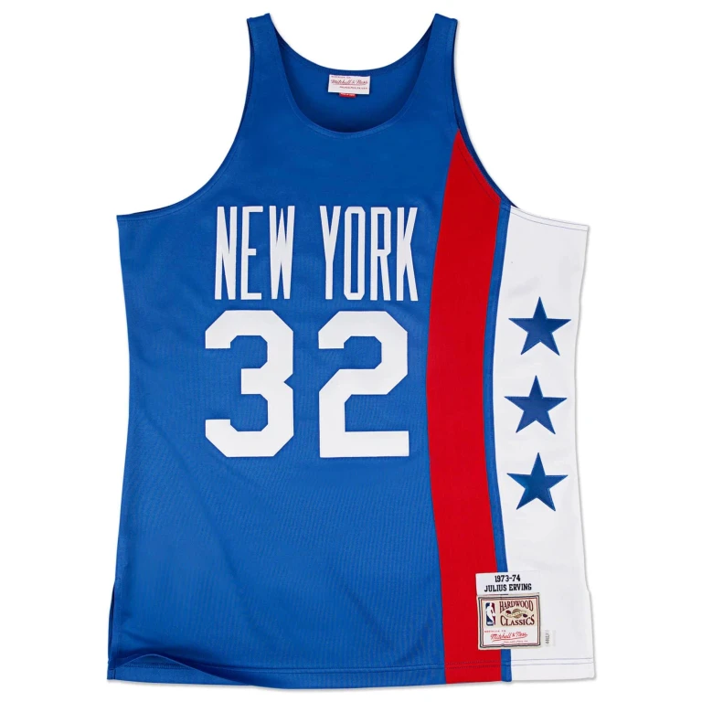 Men's NBA Authentic Jersey 1973 New York Nets Julius Erving #32
