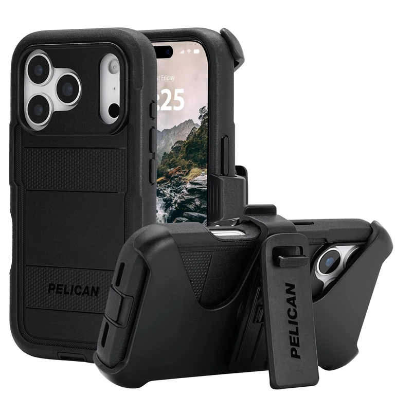 Voyager iPhone 17 Pro Case [Compatible with MagSafe] Rugged Phone Case w/ 24ft Military-Grade Drop Protection - Heavy Duty Phone Cover w/Belt Clip Holster for iPhone 17 Pro - Black