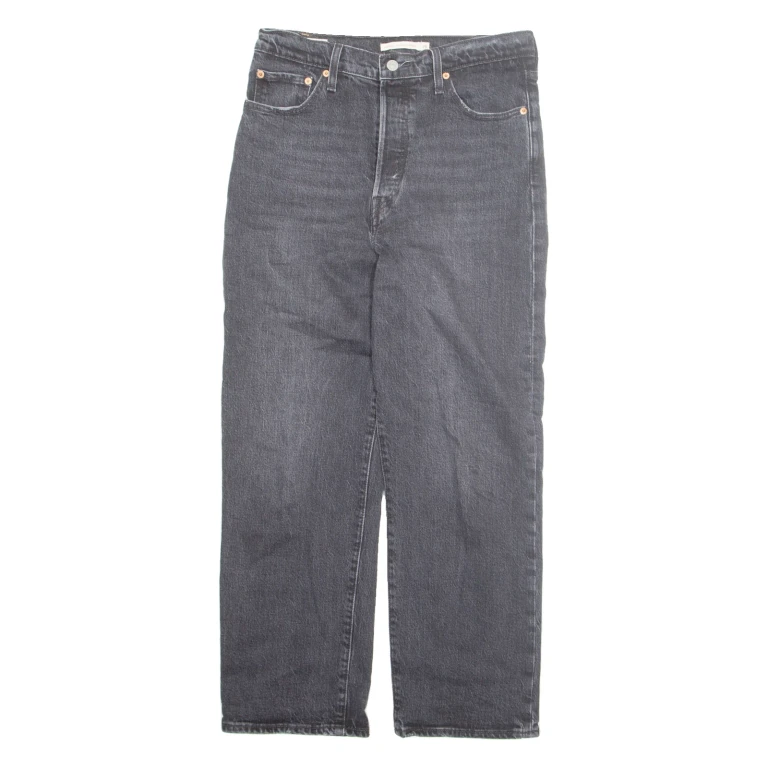 LEVI'S Womens Jeans Black Regular Straight W29 L27