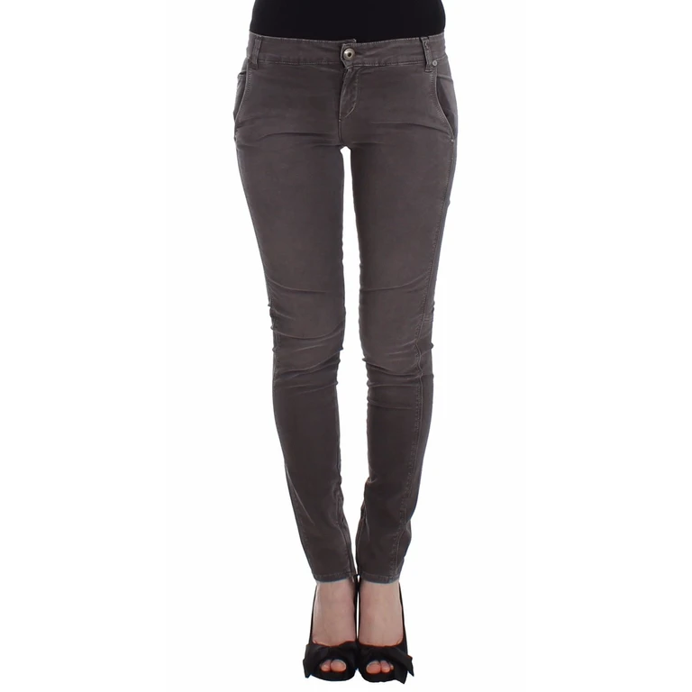 Ermanno Scervino Gray Slim Jeans Denim Pants Skinny Leg Stretch Cotton - Women