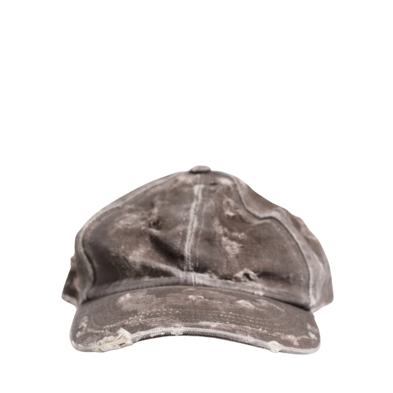 Dolce & Gabbana Men Brown Cotton Distressed Baseball Capello Hat - Men