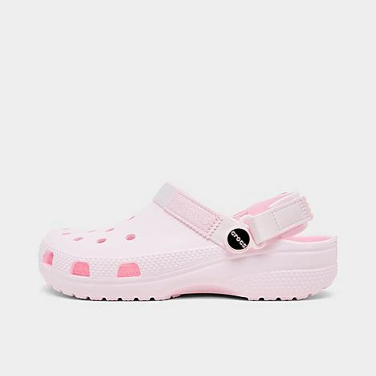 Crocs Girls' Little Kids Classic Satin Clog Shoes in Bubble Ice Size: 1.0