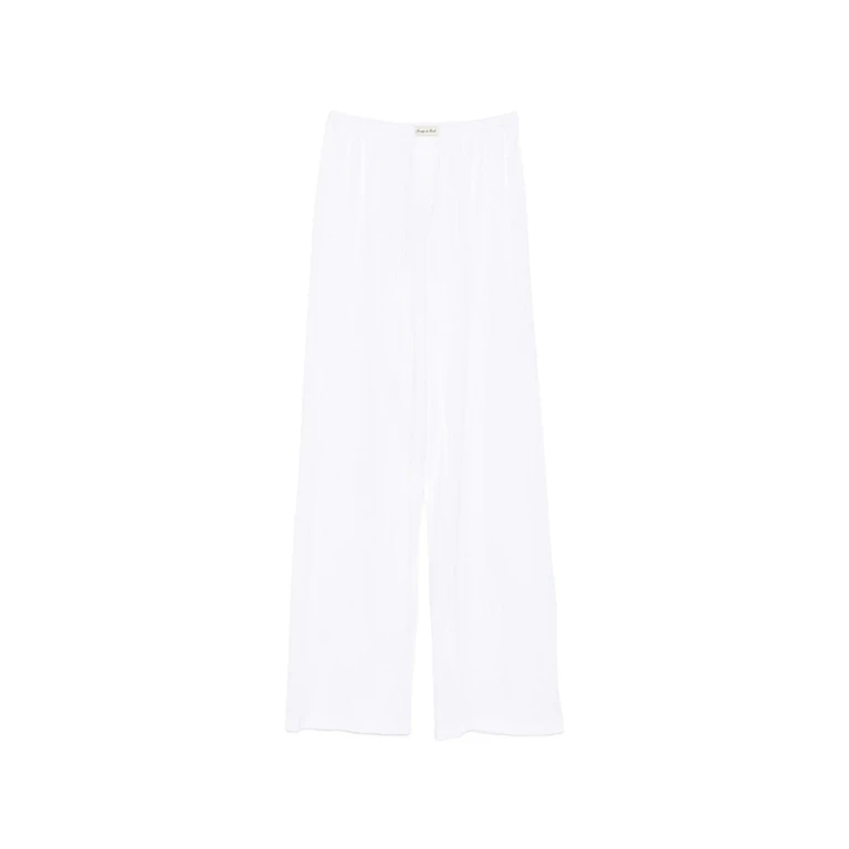 Sporty & Rich Pointelle-knit Trousers