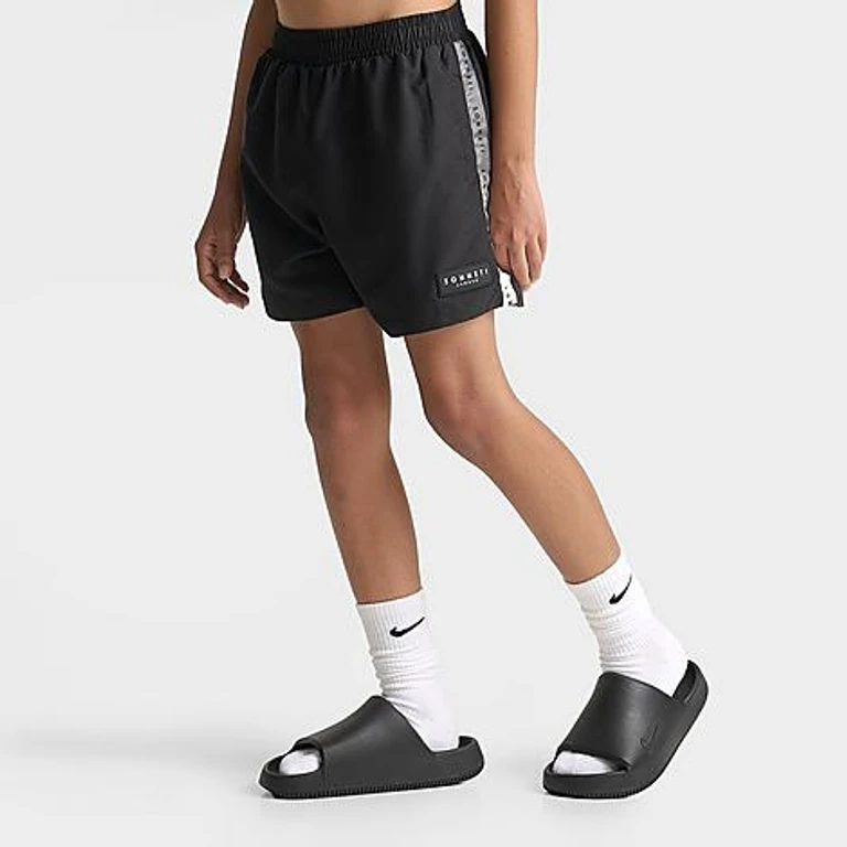 Big Kids London Fade Swim Shorts in Black Size: Small