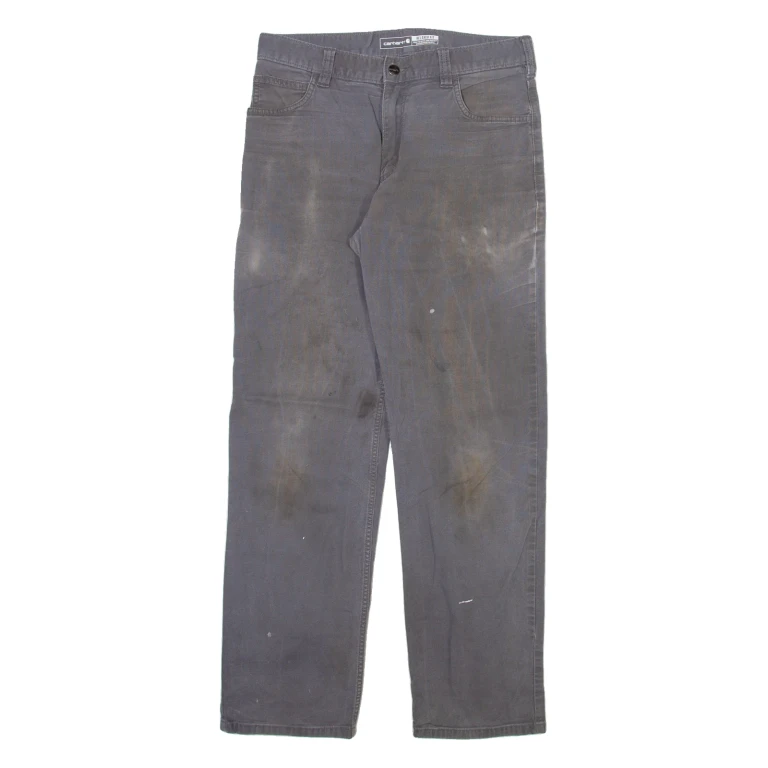 CARHARTT Mens Trousers Grey Relaxed Straight W31 L32