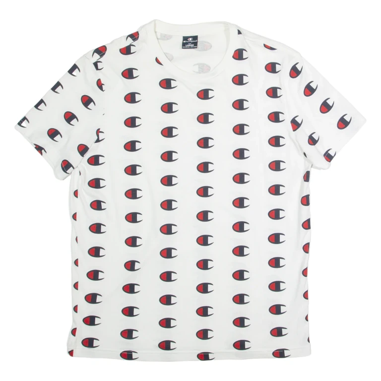 CHAMPION Mens T-Shirt White L (NN2-201124-5119)