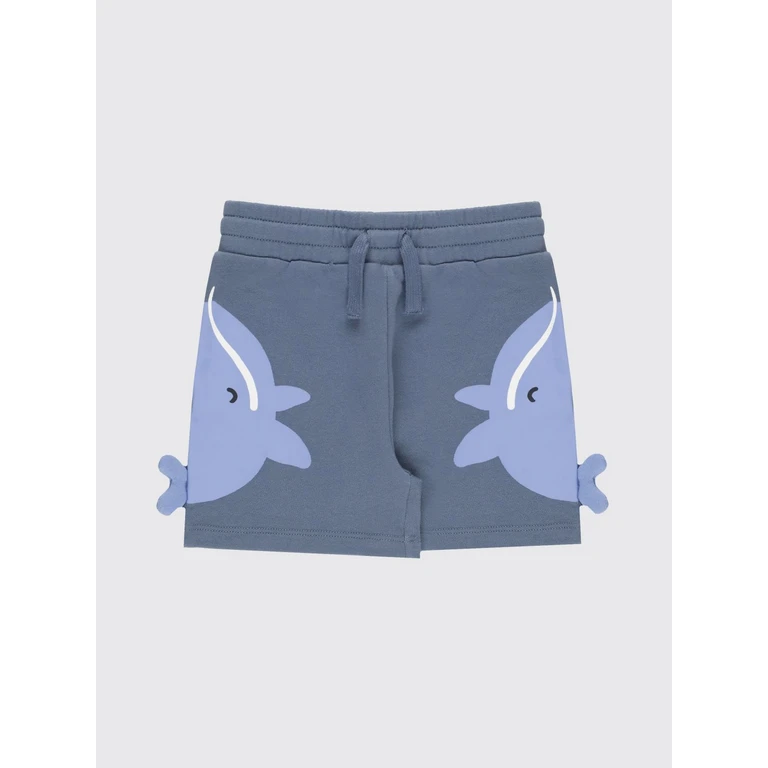 Boy's Graphic Print Cotton Jogging Shorts with Drawstring (TY6589BZ340961B)