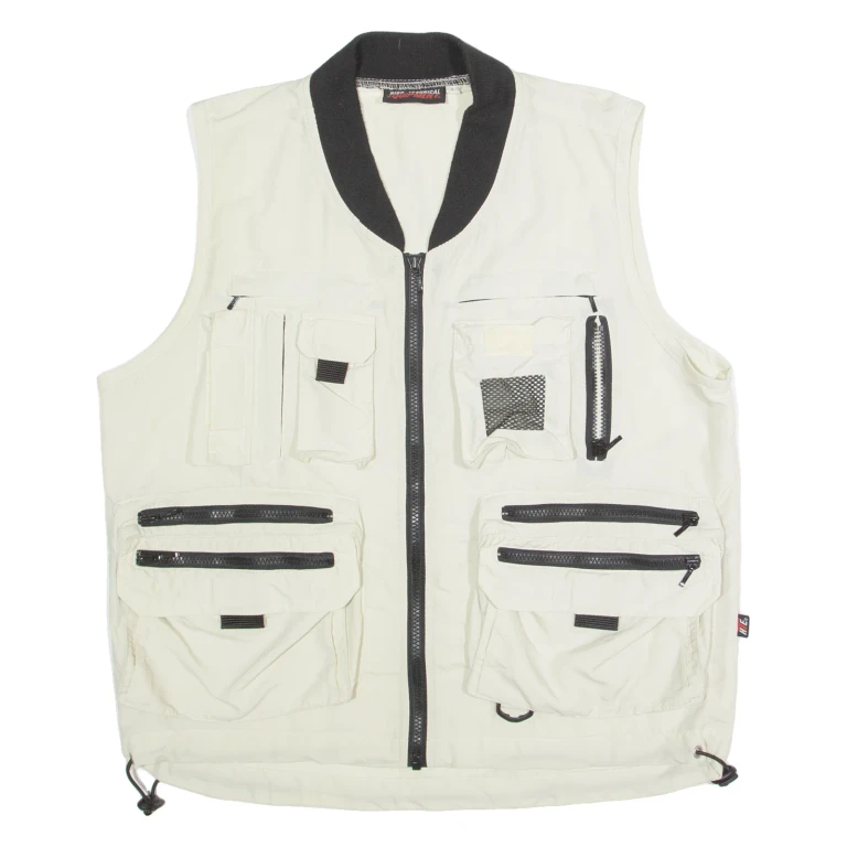 HIGH TECHNICAL EQUIPMENT Utility Mens Gilet Cream L