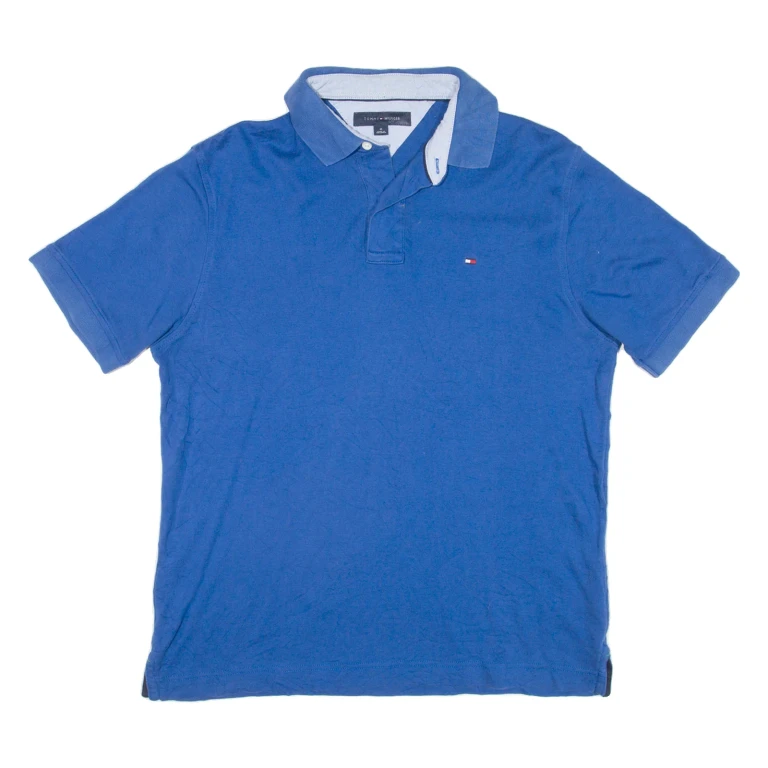 TOMMY HILFIGER Mens Polo Shirt Blue M