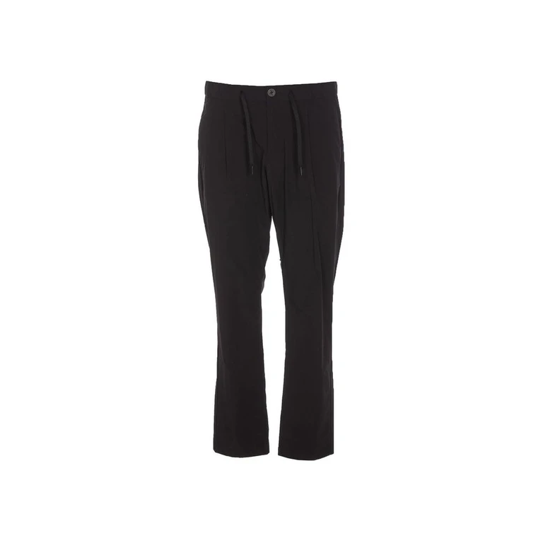 Black Elastane Athletic Pants - Men