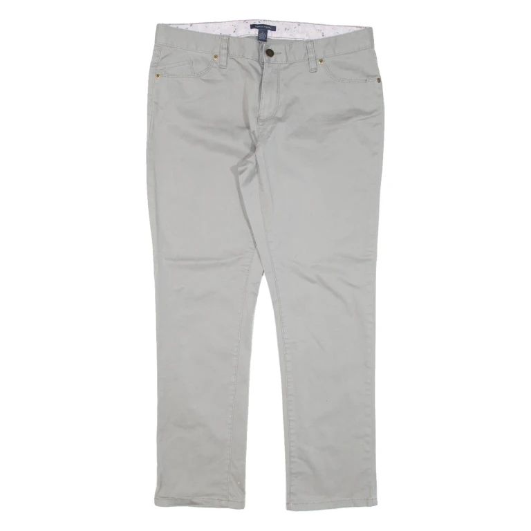 TOMMY HILFIGER Womens Trousers Green Slim Straight W32 L27
