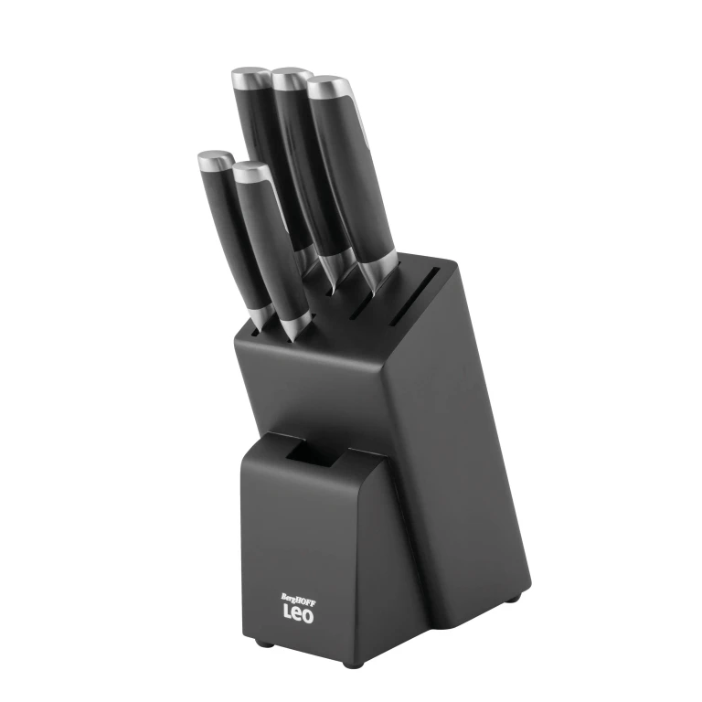 Leo Graphite Stainless Steel 6Pc Knife Block Set