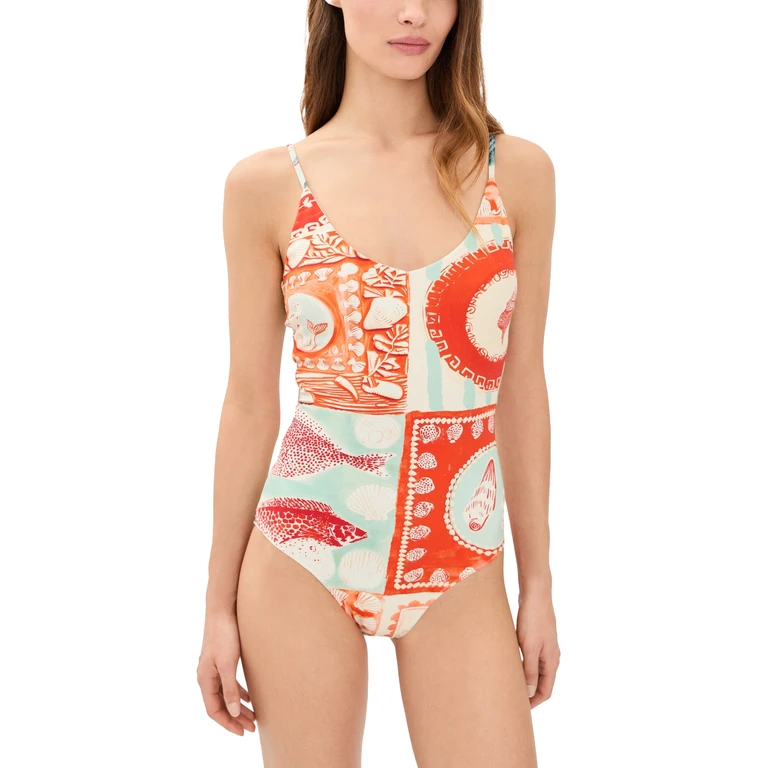 Hunter Bell Capri One-Piece Swimsuit Lost At Sea XS